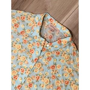 Women's Philosophy‎ Blue Floral Blouse, Crop, S, #388-O